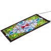 Stained Glass Window Panel, 17 x 29 in, Tiffany Style Hanging Transom Window Panel with Chain, Large Vertical Rectangle Stain Glass