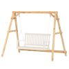 770lbs Porch Swing Frame, Heavy Duty A-Frame Hanging Chair Stand Only with Reinforced Bars for Porch, Garden, Backyard
