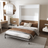 Queen Murphy bed, 65-inch foldable wall bed, with metal bed frame, solid wood support slats, concealed bed frame