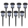 8pcs Solar Outdoor Garden Lights Waterproof LED Lantern, Auto On/Off Dusk to Dawn, Vintage Hanging Stake Pathway Light for Yard Lawn Patio Decor
