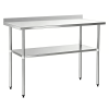 30" x 72" 18-Gauge Stainless Steel Commercial Work Table with 4" Backsplash and Undershelf