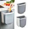 Hanging Foldable Trash Can for Kitchen Cabinet Door | Collapsible Narrow Waste Bin | Compact Travel Trash Can | Space Saving 6 L Plastic Garbage Bin U