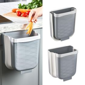 Hanging Foldable Trash Can for Kitchen Cabinet Door | Collapsible Narrow Waste Bin | Compact Travel Trash Can | Space Saving 6 L Plastic Garbage Bin U