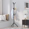 Modern 9 Hook Coat Rack Stand, Freestanding Metal Coat Tree for Entryway, Hallway, Living Room and Office, No Assembly Clothes Hanger Organizer