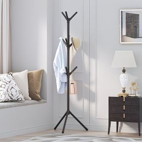 Modern 9 Hook Coat Rack Stand, Freestanding Metal Coat Tree for Entryway, Hallway, Living Room and Office, No Assembly Clothes Hanger Organizer
