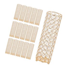 16 PCS Crystal Wedding Flower Vase, 10.24 in Tall Flower Table Centerpieces, Crystal Cylinder Banquet Vases Easy Installation
