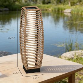 Solar Floor Lamp, Outdoor Garden Lantern Pathway Light & Decorative Driveway Lighting with Auto On/Off LED Lights