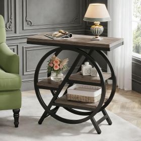 4-Tier End Table, Small Side Table Snack Table with Storage Shelves