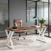 Heavy-Duty Computer Desk, 55" Simple Study Desk Writing Table