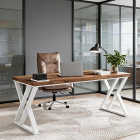 Heavy-Duty Computer Desk, 55" Simple Study Desk Writing Table