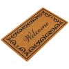 Door Mat, Welcome Doormat for Outdoor Entrance, 29.5" x 17" All-Weather Faux Coir Entryway Mat with Non-Slip Backing