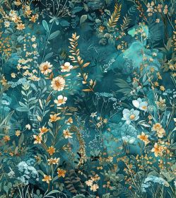 Floral Peel and Stick Wallpaper Green Flower Contact Paper 16.9inch x 118.1inch Botanical Self Adhesive Wallpaper for Bedroom Bathroom Vintage Decorat