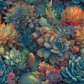 Colorful Succulent Plants Flowers Garden Green/Red/Yellow Peel and Stick Wallpaper Stick on Contact Paper Vintage Wall Paper Easy Peel Off for nightst