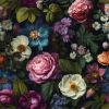Dark Black Pink Flowers White Poppies Peony Floral Peel and Stick Wallpaper Stick on Contact Paper Vintage Wall Paper Easy Peel Off for nightstand Dra