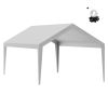 Carport Replacement Canopy Cover 12 x 20 ft, Garage Top Tent Shelter Tarp Heavy-Duty Waterproof & UV Protected, Easy Installation with Ball Bungees