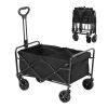 Collapsible Folding Wagon, 2 cu.ft Grass Wagon Cart with All-Terrain 5in Wheels