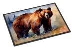 Grizzly Bear Doormat Front Door Mat Indoor Outdoor Rugs for Entryway, Non Slip Washable Low Pile, 24H X 36W