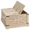 Rattan Coffee Table, Rectangle PE Rattan Woven Wood Coffee Table with MDF Top, 32-Inch Modern Boho Style Storage Coffee Table with Retro Metal Hinges