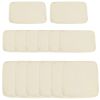 Outdoor 14pc Patio Rattan Sofa Set Cushion Polyester Cover Replacement Set - No Cushion Included, Cream White