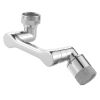 1080° Swivel Faucet Extender, 2 Sprayer Modes Sink Water Faucet Aerator Extension, Kitchen Bathroom Rotatable Spray Attachment with Brass Robotic Arm