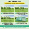 Walk-in Tunnel Greenhouse, 20 x 10 x 7 ft Portable Plant Hot House with Galvanized Steel Hoops, 3 Top Beams, Diagonal Poles