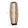 Solar Floor Lamp, Outdoor Rattan Garden Lantern Pathway Light & Decorative Driveway Lighting with Auto On/Off LED Lights for Porch, Yard, Lawn