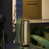Solar Floor Lamp, Outdoor Rattan Garden Lantern Pathway Light & Decorative Driveway Lighting with Auto On/Off LED Lights for Porch, Yard, Lawn