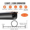 Garage Door Seals Bottom Rubber, U Shape +O Ring Combination Garage Door Weather Stripping with Pre-drilled Aluminum Track Retainer Kit