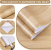 Wood Grain Contact Paper 17.3"x200" Oak Wood Look Peel and Stick Wallpaper Vintage Removable Self Adhesive Vinyl Faux Wood Wallpaper for Cabinets Coun