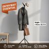 Modern 9 Hook Coat Rack Stand, Freestanding Metal Coat Tree for Entryway, Hallway, Living Room and Office, No Assembly Clothes Hanger Organizer
