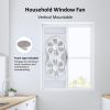 Window Fan with Reversible Airflow Quiet, Twin 9" Blades, Full Remote Control, 3 Functions-3 Speeds, Bathroom Kitchen Window Exhaust Fan