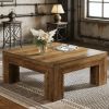 Coffee Table, Farmhouse Square Accent Center Cocktail Table