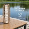 Solar Floor Lamp, Outdoor Garden Lantern Pathway Light & Decorative Driveway Lighting with Auto On/Off LED Lights