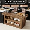 Kitchen Island, Farmhouse 3-Tier Island Table with Large Countertop (OLD SKU:S05790291)