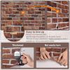 Red Brick Peel and Stick Wallpaper Faux Brick Contact Paper for Cabinets Self Adhesive Removable Wallpaper for Backsplash Waterproof Textured Contact