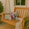 German Shepherd with Santa Claus Throw Pillow Decorative Indoor Outdoor Accent Cushion for Couch, Bed or Patio, 14Hx14W