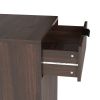 10-Gallon Woodgrain Tilt-Out Trash Can Cabinet Wooden Garbage Recycling Cabinet with Wave-Textured Hideaway Drawer&Pull-Out Bin-Multipurpose Kitchen/B