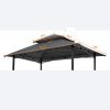 8x5Ft Grill Gazebo Replacement Canopy Only!!!! NO Metal Structure!!! Double Tiered BBQ Tent Roof Top Cover
