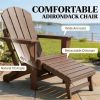 Folding chair 2-piece set, courtyard chair, brown