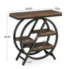 4-Tier End Table, Small Side Table Snack Table with Storage Shelves