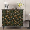 Peacock Wallpaper Peel and Stick, Dark Green Vintage Floral Contact Paper 17.5" x 118"