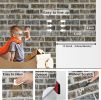 Brick Peel and Stick Wallpaper Brick Contact Paper for Wall Self Adhesive Removable Contact Paper Textured Farmhouse Wallpaper for Kitchen Bedroom Bat