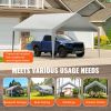 Carport Replacement Canopy Cover 12 x 20 ft, Garage Top Tent Shelter Tarp Heavy-Duty Waterproof & UV Protected, Easy Installation with Ball Bungees