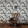 Black and White Vintage Newspaper Script News Modern Peel and Stick Wallpaper Wall Decor Self Adhesive Wall Paper Stick on Easy Peel Off Contact Paper