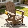 Folding chair 2-piece set, courtyard chair, brown