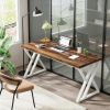 Heavy-Duty Computer Desk, 55" Simple Study Desk Writing Table