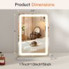 LED Vanity Mirror with Lights Aluminum Frame Bathroom Mirror Dimmable 3 Color Modes Makeup Mirror Memory Function Bedroom