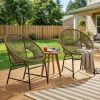 OUTDOOR PATIO WICKER CHAIR,  SET OF 2