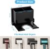 Hair Dryer Holder Wall Mounted, Metal Hair Dryer Holder for Bathroom, Blow Dryer Holder with Plug Cord Organizer