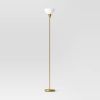 Torchiere Floor Lamp Black Minimalist Standing Light with 3-Way Switch Light Bulbs Not Included